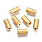 316 Surgical Stainless Steel Beads, Column, Real 14K Gold Plated, 12x6mm, Hole: 1.8mm