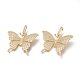 Латунные микропаве прозрачные подвески с фианитом KK-O127-28G-1