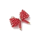 Подвески-бантики из стеклянных бус PALLOY-MZ00564-03-3