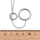 Ожерелья-лариаты из нержавеющей стали 304 с тройным кольцом NJEW-R026-16P-5