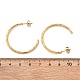 Серьги-гвоздики из нержавеющей стали 304 в форме буквы С EJEW-R017-04G-04-5