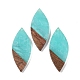 Большие подвески из смолы и дерева WOOD-F015-12B-1
