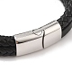 Плетеные браслеты из микрофибры и кожи BJEW-B096-08I-3