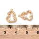 Латунные микропаве прозрачные подвески с фианитом KK-L221-003G-3