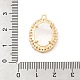 Латунные микропаве прозрачные подвески с фианитом KK-C080-05G-3
