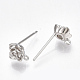 Латунные серьги с цирконом KK-S350-012P-2