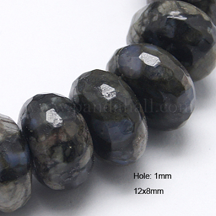 Серый натуральный опал бусы пряди G-G255-12x8mm-02-1