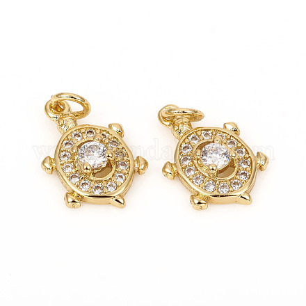 Латунные микро проложить кубического циркония подвески ZIRC-L096-03G-1