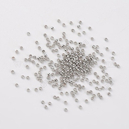 Зажимные бусины из латуни E002-2mm-P-1