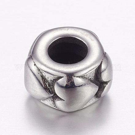 Европейские бусины из нержавеющей стали 304 STAS-P173-028AS-1