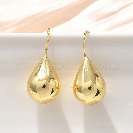 Серьги-подвески из латуни в форме слезы EJEW-B132-06G-1
