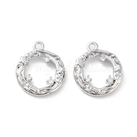 Латунные микропаве прозрачные кубические циркониевые подвески KK-F871-36P-1