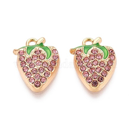 Rhinestone сплава и эмали подвески PALLOY-T092-42G-03-1