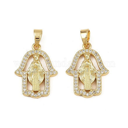 Латунные микро проложить кубического циркония подвески KK-S526-43G-1