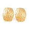 Ion Plating(IP) Rectangle 304 Stainless Steel Stud Earrings for Women, Golden, 20x15mm