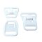 Plastic Hook and S-Hook Clasps, White, 21x19x4mm