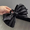 Cloth Claw Hair Clips, with Plastic, Bowknot, Hair Accessories for Women Girls, Black, 190x80mm