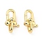 Brass Lobster Claw Clasps, Oval, Cadmium Free & Lead Free, Real 18K Gold Plated, 19x11.5x8mm, Hole: 2.5x4.5mm