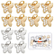 Beebeecraft 20Pcs 2 Colors Butterfly Charms Gold Plated Cubic Zirconia Animal Dangle Pendants with Jump Ring for DIY Jewelry Making