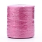 Waxed Polyester Cord for Jewelry Making, Flat, Hot Pink, 0.7mm, about 743.65 yards(680m)/roll
