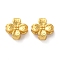 Brass Beads, Long-Lasting Plated, Lead Free & Cadmium Free, Flower, Matte Gold Color, 7x7x3mm, Hole: 3x1.5mm