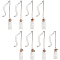 8Pcs 8 Style Glass Sea Wish Bottle with Natural Trumpet Shell Pendant Necklaces Set, Tortoise & Fish & Starfish Alloy Necklaces for Women, Antique Silver, 18.43 inch(46.8cm), 1Pc/style