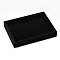 Wooden Cuboid Jewelry Jewelry Bracelet Displays, Covered with Velvet, Black, 20x15x3.1cm