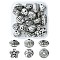 20G CCB Plastic Beads, for DIY Jewelry Making, Mixed Shapes, Antique Silver, 7~19x8~16x5~15mm, Hole: 1.2~4mm