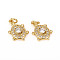 Brass Micro Pave Cubic Zirconia Charms, with Jump Rings, Tortoise, Clear, Golden, 13.5x8.8x3.2mm, Jump Rings: 4x0.8mm, 2mm inner diameter