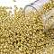 12/0 Glass Seed Beads, Metallic Colours Style, Round, Gold, 12/0, 2mm, Hole: 1mm, about 30000pcs/pound