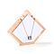 Pointed Pentagon Wood Covered with PU Leather Two Necklaces Display Stands, Jewelry Display Holder for Necklace Storage, White, 15.5x2x13cm
