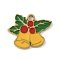Christmas Themes 304 Stainless Steel Enamel Charms, Real 18K Gold Plated, Christmas Bell, 12.5x14.5x1.5mm, Hole: 1.6mm