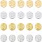 SUPERFINDINGS 40Pcs 2 Styles Disc Charms Flat Round Charms 2 Colors Brass Links Connectors Charm Stamping Charms Dangles Pendants for DIY Earrings Findings Handcraft Supplies， Hole: 1.2~1.6mm
