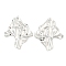 Non-Tarnish 304 Stainless Steel Big Pendants, Irregular Rhombus Charm, Stainless Steel Color, 50x40x3mm, Hole: 3mm