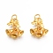 Brass Bell Pendants, Cadmium Free & Nickel Free & Lead Free, Christmas Charm, Golden, 16.5mm, Hole: 3mm