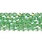 Transparent Electroplate Glass Beads Strands, AB Color Plated, Faceted, Bicone, Light Green, 3.5~3.8x3mm, Hole: 0.8mm, about 107~110pcs/strand, 32.5~34cm