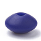 Food Grade Eco-Friendly Silicone Beads, Rondelle, Dark Blue, 12x6~7mm, Hole: 2mm
