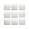Natural White Jade Multi-Strand Links, Curved Rectangle, 16.5~17x20x6.5~7mm, Hole: 1.2~1.4mm