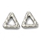Non-Tarnish 304 Stainless Steel linking Rings, Hammered, Triangle, Stainless Steel Color, 13.9x13.2x2.7mm, Inner Diameter: 7x6mm