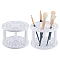 49 Holes Cosmetic Brush Storage Stands, for Makeup Brush Holder, Column, White, Finished Product: 10.1x14.2cm