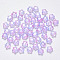 Transparent Glass Beads, Star, Colorful, 8x8.5x4mm, Hole: 1mm