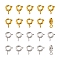 20Pcs 2 Colors Brass Spring Ring Clasps, Jewelry Components, Mixed Color, 6mm, Hole: 1.5mm, 10pcs/color