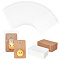 BENECREAT 200PCS Keychain Display Cards, 2 Colors 4.7x3inch White and Brown Jewelry Display Cards with 200PCS Cellophane Bags for Display Keyring Cards Jewelry Packaging Supplies