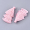 Polyester Tassel Big Pendant Decorations, Pink, 65~72x25~28mm