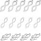 UNICRAFTALE about 18pcs 3 Styles Infinity Link Charm Stainless Steel Linking Pendants Frames Connectors Jewelry Links for Jewelry Making Stainless Steel Color,10-28mm Long