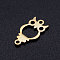 201 Stainless Steel Links connectors, Owl, Golden, 16x9x1mm, Hole: 1.2mm