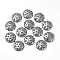 Druzy Resin Cabochons, Flat Round, Dark Gray, 12x3.5mm