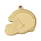 201 Stainless Steel Pendants, Helmet Charm, Golden, 23x24.5x1.5mm, Hole: 1mm