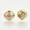 CCB Plastic Beads, Corrugated Beads, Rondelle, Golden, 8x7.5x6.5mm, Hole: 2mm, about 2500pcs/500g