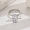 Elegant European and American Copper Zircon Oval Dove Egg Ring.